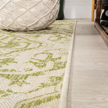 Estrella Bohemian Medallion Textured Weave Indoor/outdoor Runner Rug